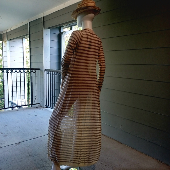 NWT Anthropologie Striped Wool Blend Open Front Duster Cardigan - Picture 11 of 11